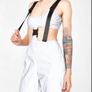 Reflective Cut Out Cargo Jumpsuit -💥Festival💥Burning Man Dolls Kill